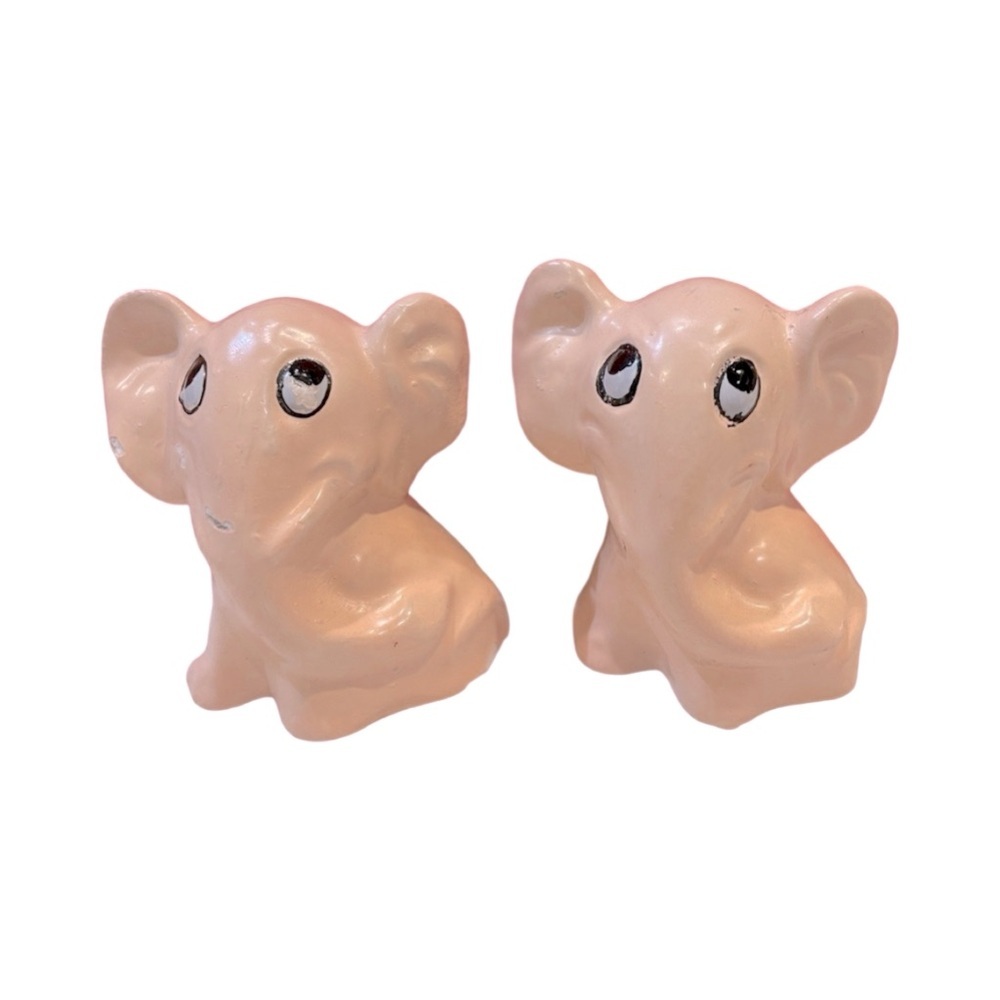 Vintage‎ Pink Elephant Salt & Pepper Shakers